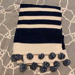 J. Crew Wool Pom Pom Scarf